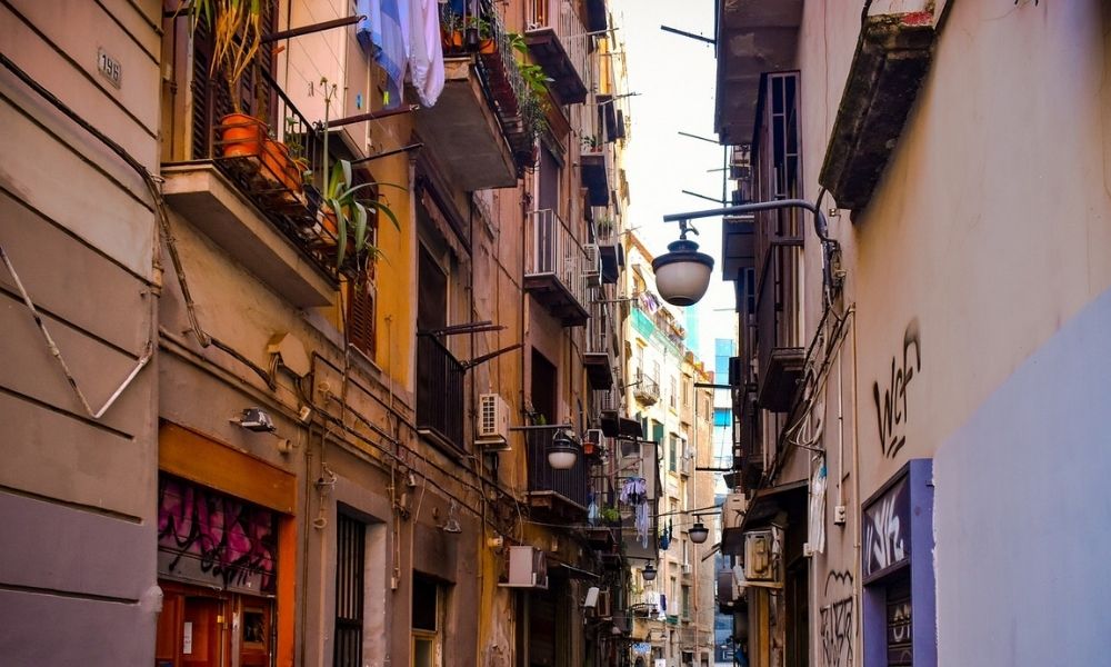 Vicoli tipici del centro storico di Napoli
